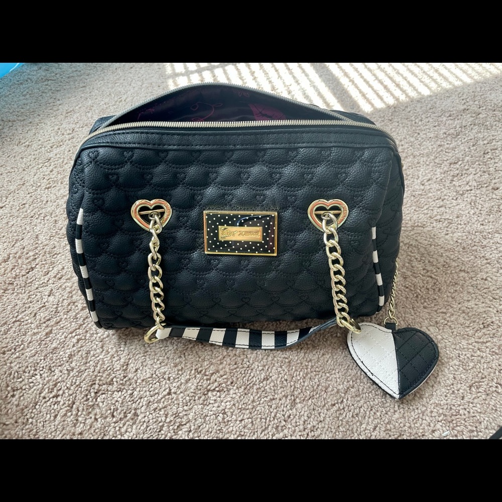 Betsey Johnson Black Quilted Bag